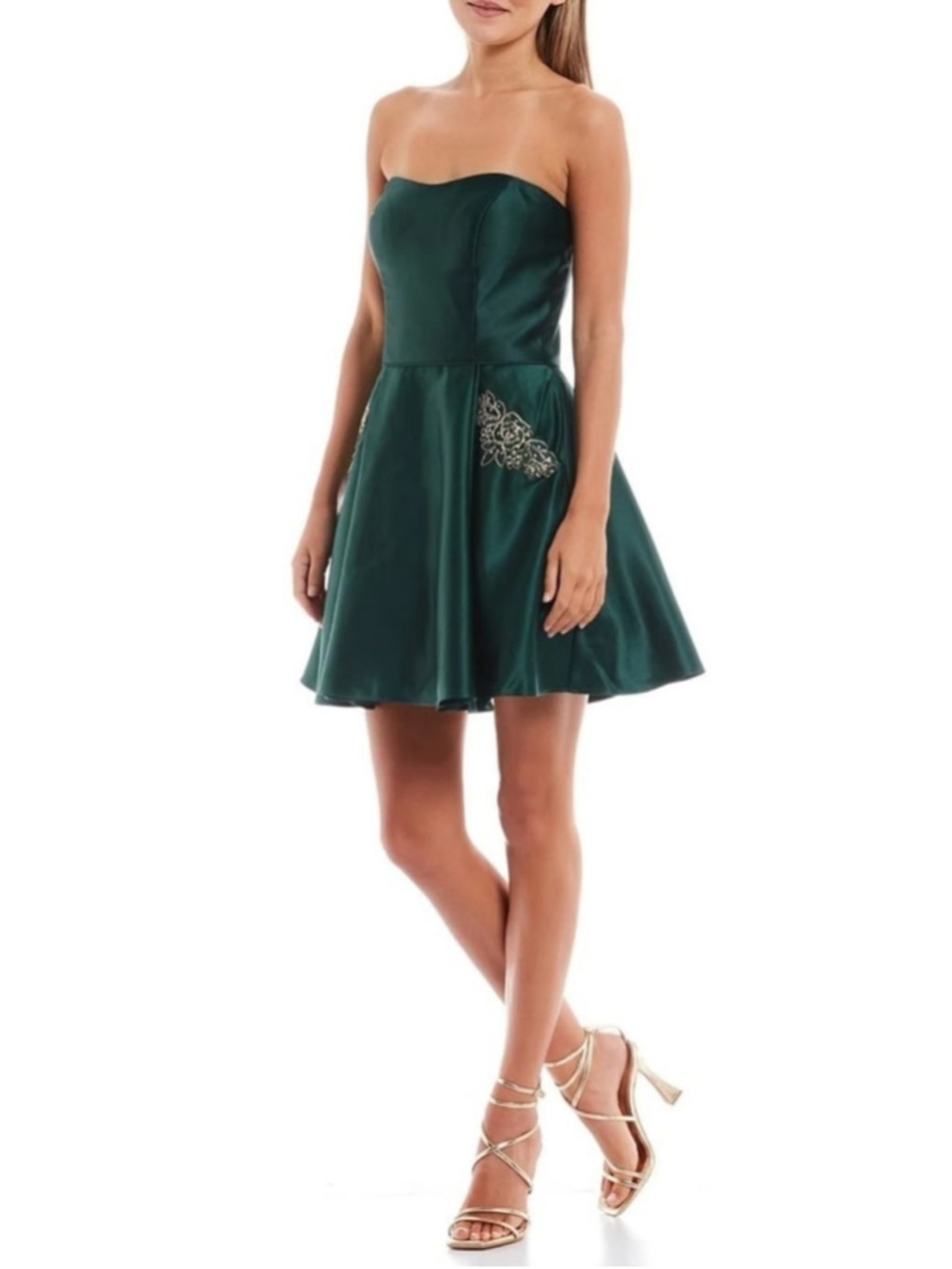 emerald green dress juniors Blondie Nites | Dresses | Blondie Nites Fit Flare Homecoming Size Nwt Color:ROUGE Brand: T.O. Collection Long Sleeve Tulle Dress this junior girls style